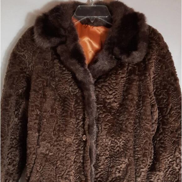Vintage Item House, Inc. Faux Fur Coat Women's Medium Brown Y2K Winter Jacket - Picture 2 of 6